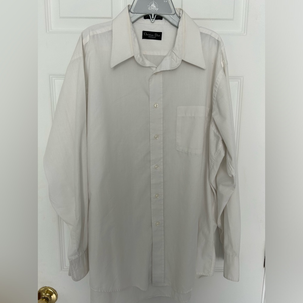 Men’s CHRISTIAN DIOR MONSIEUR Vintage White Dress Shirt